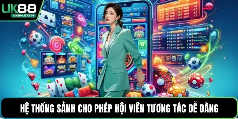 Hệ thống sảnh cho phép hội viên tương tác dễ dàng