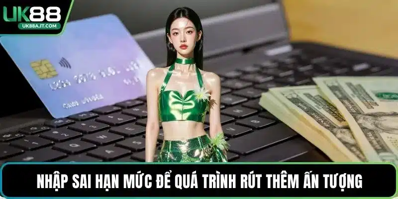 Nhập sai hạn mức để quá trình rút thêm ấn tượng