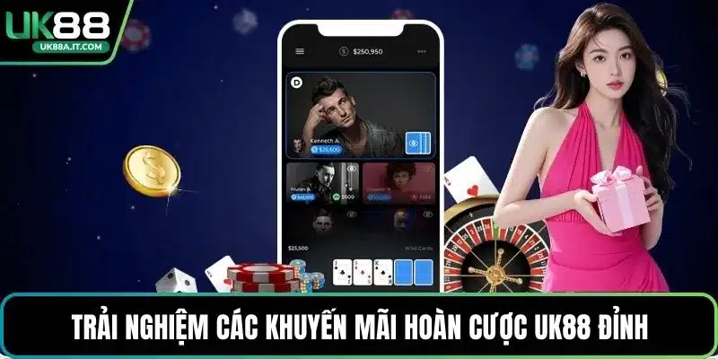 Trải nghiệm các khuyến mãi hoàn cược UK88 đỉnh